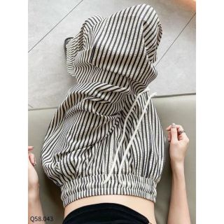 Quần suông nữ kẻ sọc dáng suông