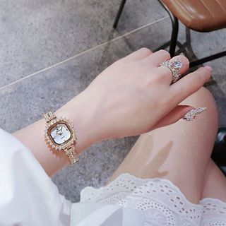 ĐỒNG HỒ NỮ CHÍNH HÃNG FUNMEI F2125 MẶT VUÔNG VIỀN PHA LÊ ĐI KÈM TEM KÍCH HOẠT ĐIỆN TỬ BẢO HÀNH CHÍNH HÃNG
