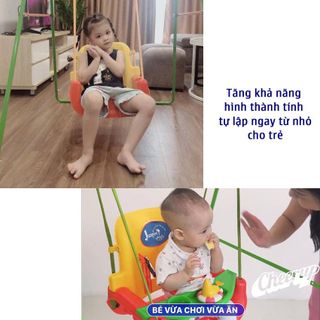 Combo Xích Đu Nhún Nhảy Tập Đi Cho Bé JUMPER KIDS JPKG102 Cao Cấp Có Thêm Chân Ngang Và Ghế Xích Đu Tích Hợp Bàn Ăn Dặm