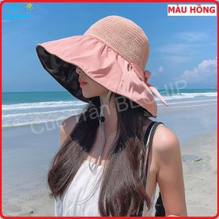 MŨ CHỐNG NẮNG VÀNH RỘNG BUCKET, CHỐNG TIA UV PHỐI NƠ CAO CẤP CTB100 – BECHIP