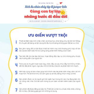 Xích Đu Nhún Nhảy Tập Đi Cho Bé JUMPER KIDS JPK101 Đồ Chơi Vận Động Cho Trẻ Em