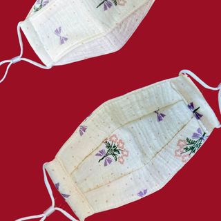 [100% HANDMADE] Khẩu trang HANDMADE vải xô Muslin hoạ tiết dễ thương cho bé - Mask 3 lớp chống tia UV - chống bụi