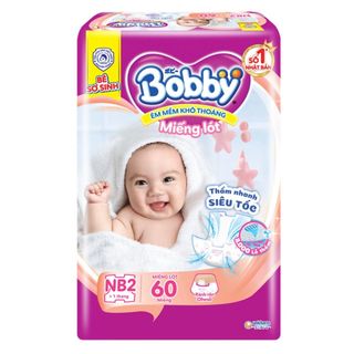 Miếng lót Bobby Newborn 2 - 60 miếng (Cho bé trên 1 tháng) giá sỉ