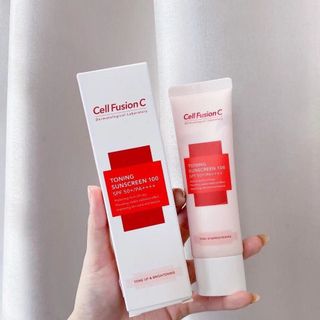 Kem Chống Nắng Cell Fusion C Toning Hàn Quốc - Nâng Tone Da Trắng Hồng