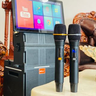 Loa Màn Hình Karaoke KTV179 Cao Cấp 2024 Màn Hình Lớn 25inch, Gập 180 Độ, Bass 30 Siêu Uy Lực Kèm 2 Micro Pin Sạc Type C