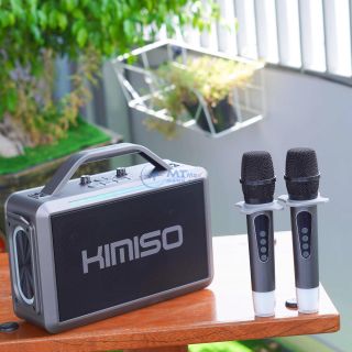 Loa Karaoke Bluetooth Kimiso KMS252 , Loa Karaoke Di Động Bass Cực Mạnh Công Suất 30W Bluetooth 5.0 , Bản Cao Cấp Chất Lượng, Kèm 2 Micro Không Dây