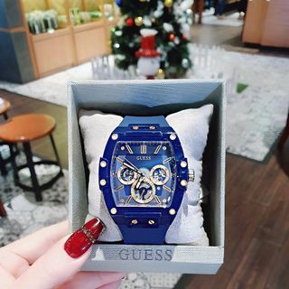 ĐỒNG HỒ UNISEX CAO CẤP GUE S MẶT CHỮ NHẬT CHONOGRAP DÂY SILICONE