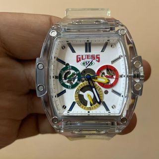 ĐỒNG HỒ UNISEX CAO CẤP GUE S MẶT CHỮ NHẬT CHONOGRAP DÂY SILICONE