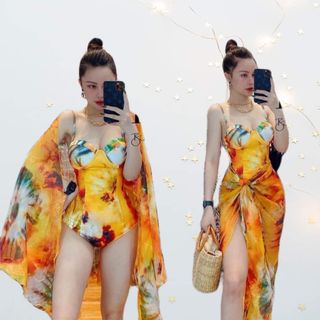 Đồ bơi set voan in , bikini đẹp