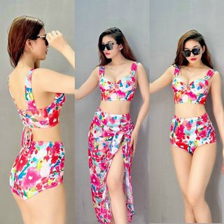 Đồ bơi set voan in , bikini đẹp