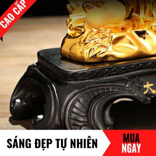 Tượng Gà Phú Quý Con Giáp Vương Giả Bằng Vàng Cát Mỹ Nghệ Cao 38cm