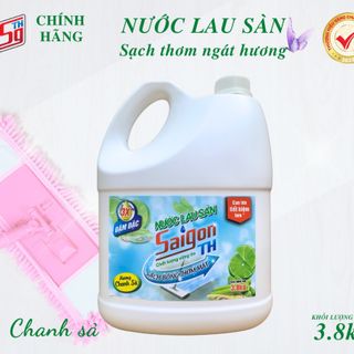Nước lau sàn Saigon TH 3,8kg hương Chanh Sả