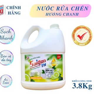 Nước rửa chén Saigon TH 3,8kg hương Chanh giá sỉ