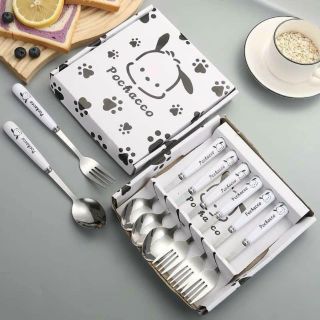 Hộp 6 muỗng nĩa inox 304 cán sứ