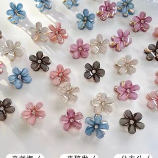 Kẹp tóc sau 5cánh hoa đủ màu bịch 50cái e