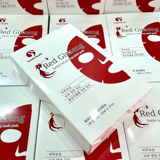 Mặt nạ hồng sâm truyền trắng Hàn Quốc hộp 10 miếng