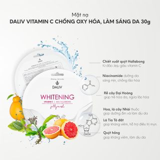 [ Tìm Đại Lý ] Mặt nạ Daliv Whitening Vitamin C dưỡng trắng và sáng da 30g