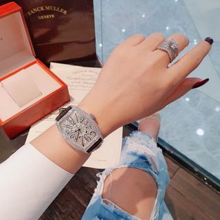 ĐỒNG HỒ NỮ CAO CẤP FRANK MULER DÂY DA MẶT FULL ĐÁ