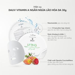 [ Sỉ ] Mặt nạ Daliv Vitamin A Chống lão hóa Nâng cơ Săn chắc Da 30g