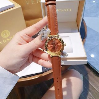 XẢ KHO ĐỒNG HỒ NỮ CAO CẤP VERS DÂY DA MẶT TRÒN HOA VĂN HUYỀN THOẠI
