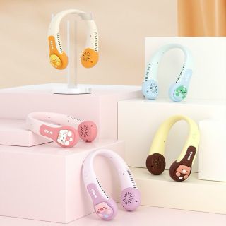 Quạt đeo cổ mini không cánh hình thú 3D