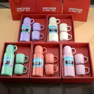BỘ BÌNH GIỮ NHIỆT INOX KÈM 2 CỐC