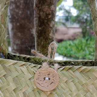 Giỏ xách cỏ bàng, hàng thủ công size vừa