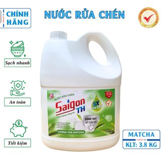 Nước rửa chén Saigon TH 3,8kg hương Matcha giá sỉ