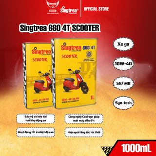 Nhớt xe máy Singtrea 660 Scooter 4T 10W40 1L