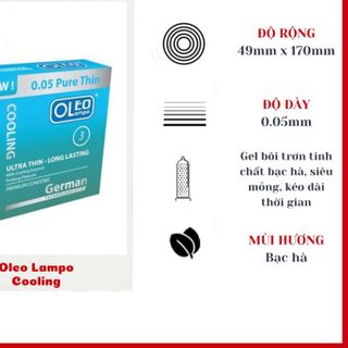 Bao cao su Oleo Lampo Cooling 3s
