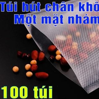 SET 100 TÚI HÚT CHÂN KHÔNG 1 MẶT NHÁM (25X17CM)