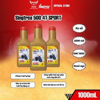Nhớt xe máy Singtrea 500 Sport GOLD 4T 20W40 1L