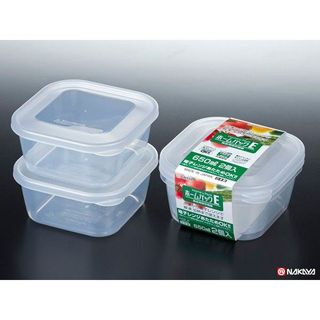 Set 2 hộp nhựa Nakaya 650ml (nhựa trong) nội địa Nhật Bản