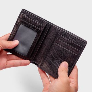 Bóp Ví Nam Da Bò Dập Vân Nhỏ Gọn Phong Cách DFA270