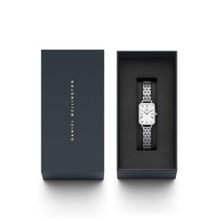 ĐỒNG HỒ NỮ CAO CẤP D.W PETITE ROMAN NUMERALS DÂY THÉP MẶT CHỮ NHẬT