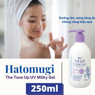 [ Màu tím ] Sữa dưỡng thể nâng tone da dưỡng ẩm chống nắng Hatomugi The Tone Up UV Milky Gel SPF31 PA+++ 250ml giá sỉ