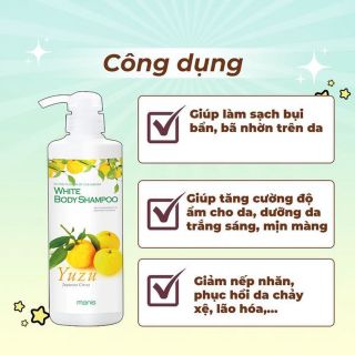 SỮA TẮM TRẮNG DA MANIS (HƯƠNG CHANH YUZU)