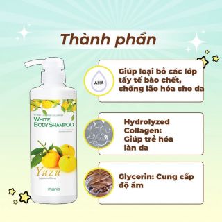 SỮA TẮM TRẮNG DA MANIS (HƯƠNG CHANH YUZU)