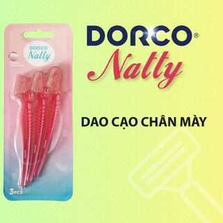 Vỉ 03 dao cạo chân mày DORCO Natty Eyebrow giá sỉ