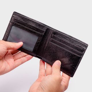 Bóp Ví Nam Da Bò Dập Vân Nhỏ Gọn Phong Cách