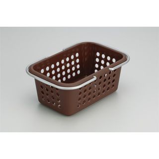 Giỏ nhựa đựng đồ có quai xách cỡ trung Inomata màu nâu Nội địa Nhật Bản