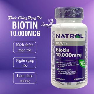 Viên Uống Mọc Tóc Natrol Biotin 10000 Mcg Hộp 100 Viên Của Mỹ - Mẫu mới giá sỉ