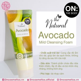 ONTHE BODY THE NATURAL AVOCADO MILD CLEANSING FOAM