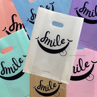1kg túi hột xoài in sẵn chữ Smile – đủ màu – đủ size chất liệu nhựa PE bóng mịn – dẽo dai – Giá xưởng – 5 Giây giá sỉ