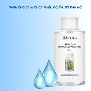 Nước tẩy trang 
JMSOLUTION DERMA CARE CERAMIDE CLEANSING WATER Clear