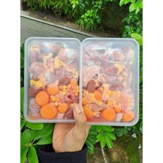 Tràng trứng gà non lòng mề tim gan hộp 500g (giao tphcm)