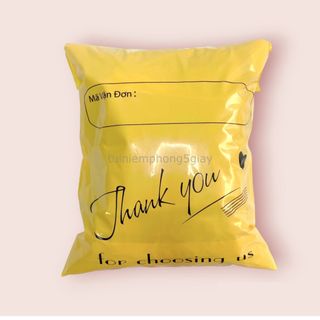 Cuộn 100 túi gói hàng niêm phong in sẵn chữ cảm ơn (thank you) loại dày đủ màu đủ size (MSP03) - 5 giây giá sỉ