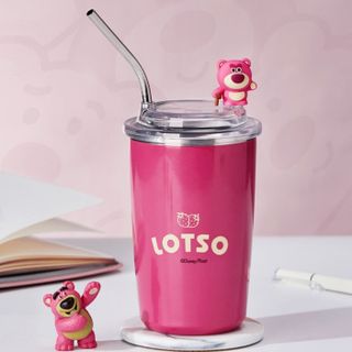 Ly Giữ Nhiệt Hình Bầu Gấu Dâu 500ml