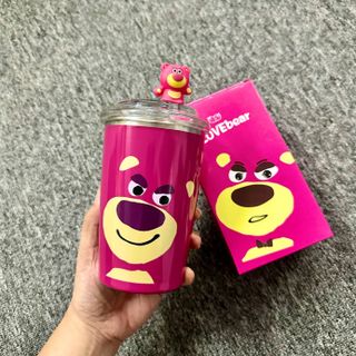 Ly Giữ Nhiệt Hình Bầu Gấu Dâu 500ml