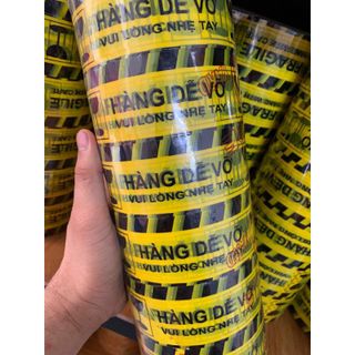 Băng keo chữ HÀNG DỄ VỠ 100yard bề rộng 48mm nặng 1.2kg/1cây 6 cuộn lõi 5 Li độ dính 50 Mic - Túi niêm phong 5 Giây